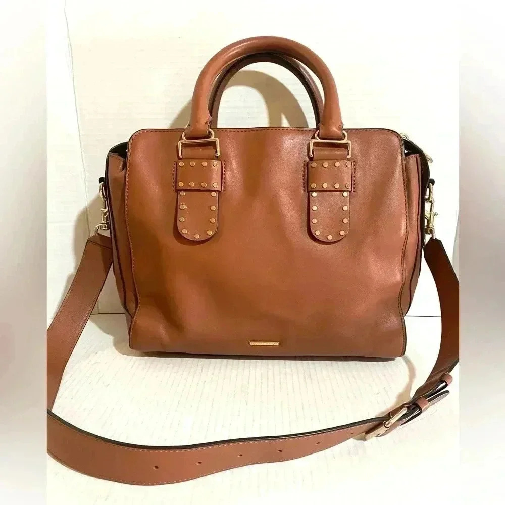 Rebecca Minkoff brown leather satchel handbag